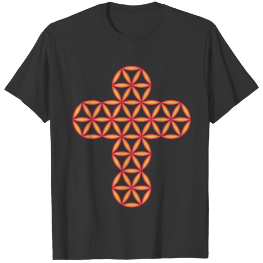 The Cross Of Life, 3D-Orange. T Shirts