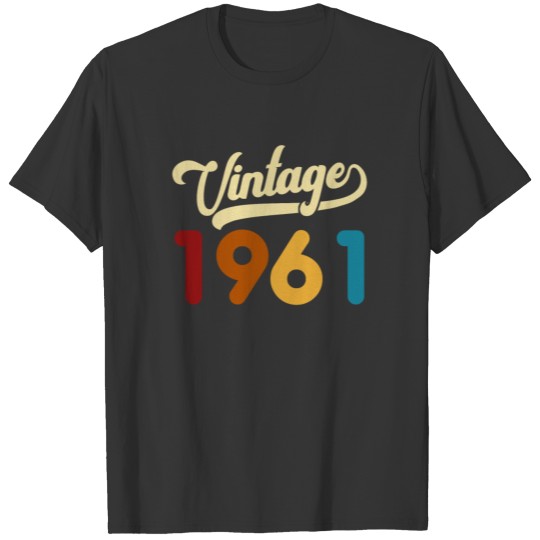 Vintage 1961 Retro Style 60th Birthday Gift T Shirts