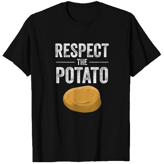 Funny Respect The Potato Gift Men Cute Root Vegeta T Shirts