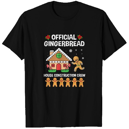 Christmas Gingerbread House Construction Crew T Shirts