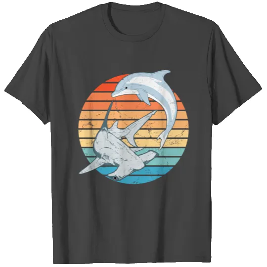 Hammerhead shark and dolphin T Shirts