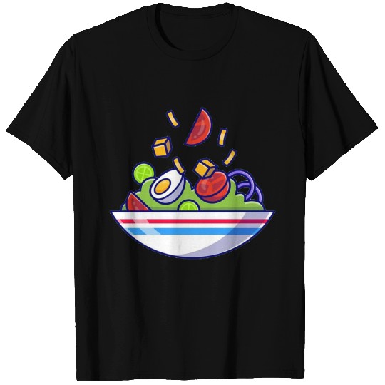 Vegetable salad with egg boiled in bowl T Shirts