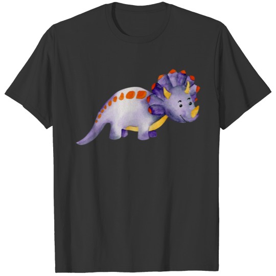 Dinosaurs Dino Purple Baby Cute Puppy T Shirts