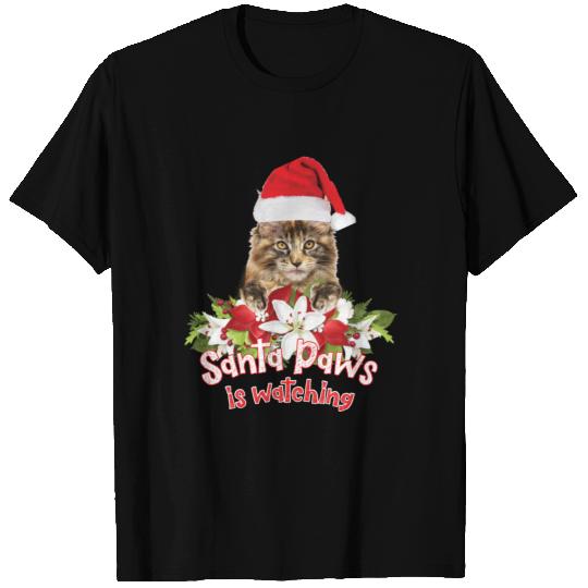 SANTA PAWS IS WATCHING T Shirts