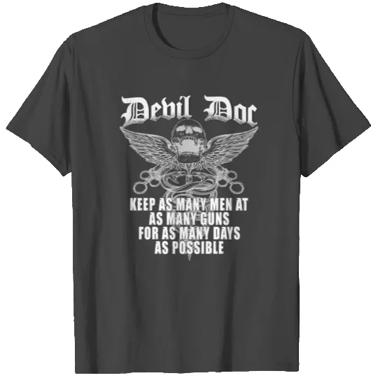 Devil Doc US Navy Corpsman Badass Army Veteran T Shirts