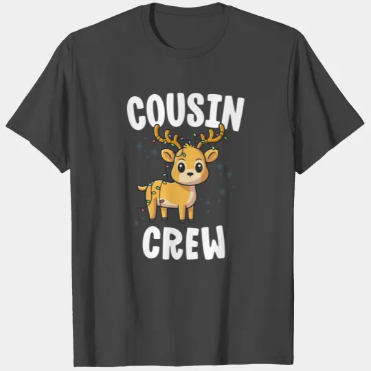 Cousin Crew T Shirts For Kids Xmas Reindeer Christmas