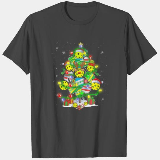 Pickleball Christmas Tree Santa Pickleball T Shirts
