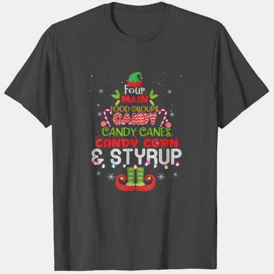 Four main food groups candy candy canes candy corn T Shirts