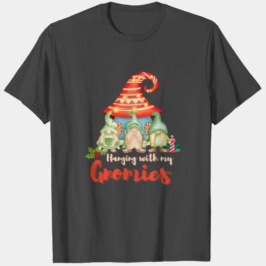 Hanging with my gnomies, Christmas funny gnomes T Shirts