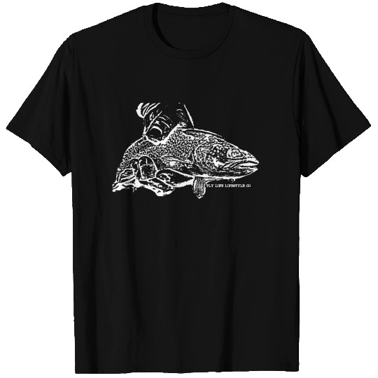 Vintage Trout Stencil Graphic T Shirts