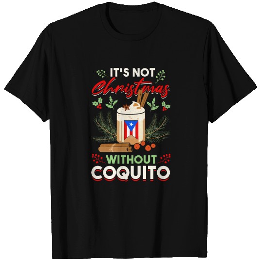 Coquito Puerto Rico Rum Eggnog Drinking T Shirts
