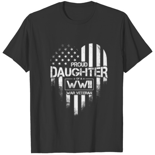 Proud Daughter of Army Dad Military Dad Veterans T Shirts