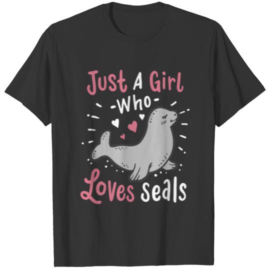 Seals Just A Girl Who Loves Seals Gift T-shirt