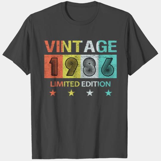 Vintage 1986 Limited Edition T Shirts Retro 35Th Birt