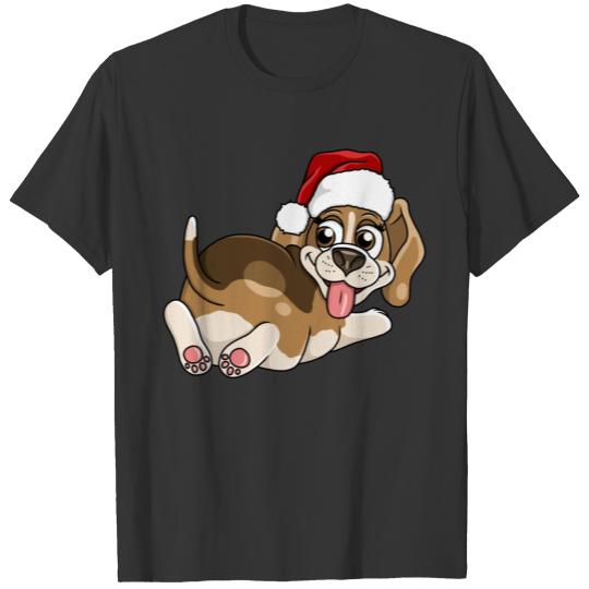 Cute beagle loves Christmas T-shirt
