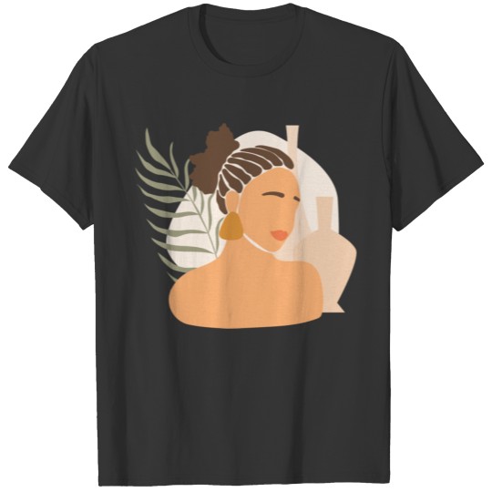 Bohemian abstract women face art T Shirts