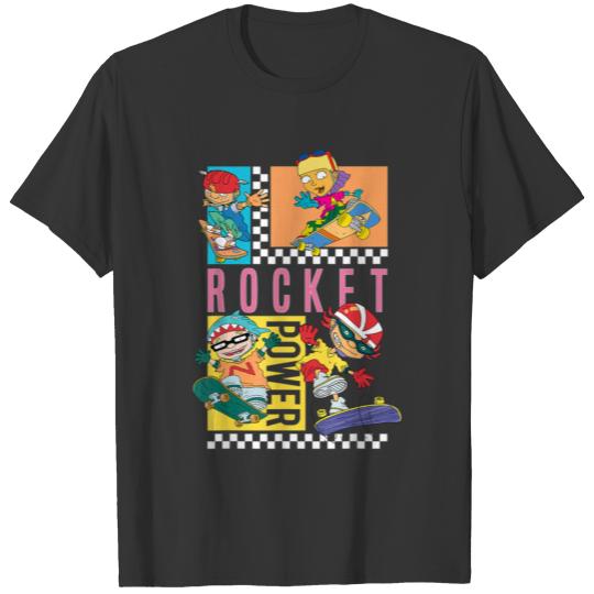 Checkerboard Rocket Power Grid Design 1653 T Shirts