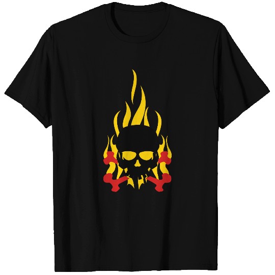 skull flames T Shirts