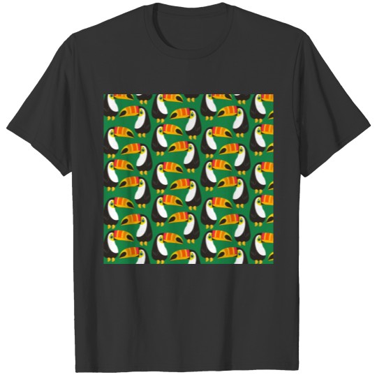 Toucan Bird Orange Beak Natural Green Animals T Shirts