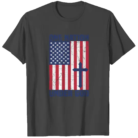 One Nation Under God American Flag USA T Shirts