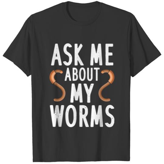 Worms Farmer Compost Vermiculture Gardening T-shirt