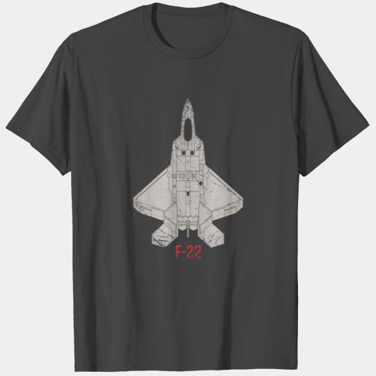 F 22 Raptor US Airborne Fighter Pilot T Shirts