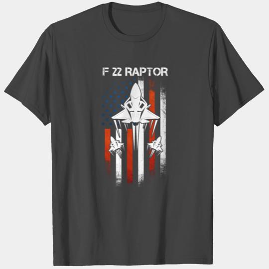 F 22 Raptor US Airborne Fighter Pilot T Shirts