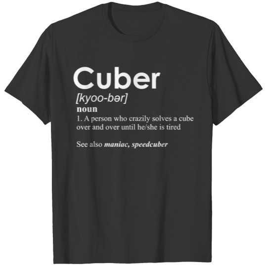 Competitive Puzzle Cuber definition Speed Cubing V T-shirt