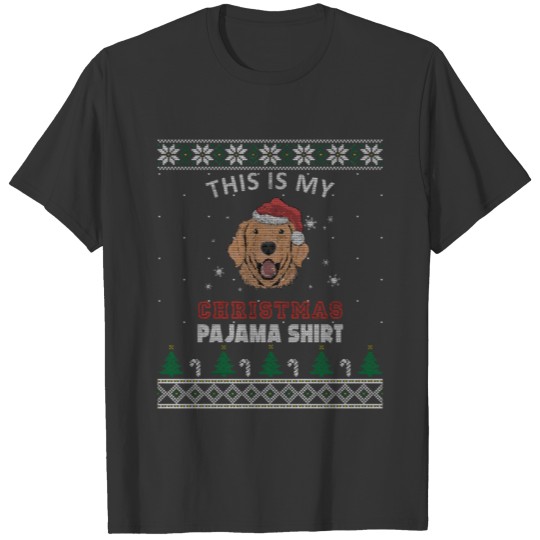 Golden Retriever Funny This Is My Christmas Pajama T-shirt