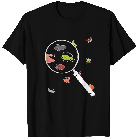 Cute Insects Magnifier Ladybug Bee Ant Bug T Shirts