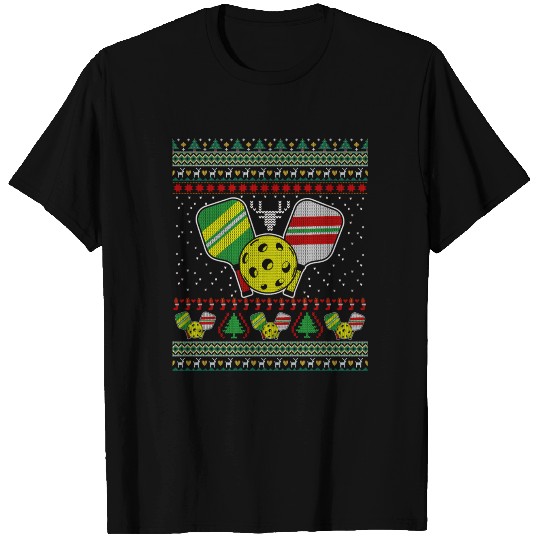 Pickleball Ugly Christmas Santa Sport T Shirts