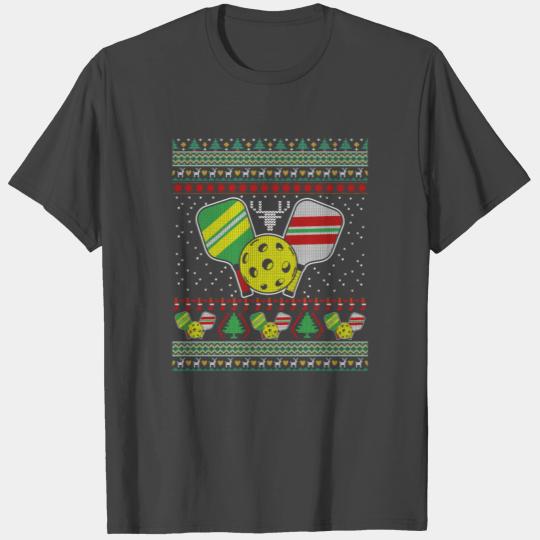 Pickleball Ugly Christmas Santa Sport T Shirts