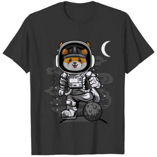 Astronaut Soccer Floki Inu Coin To The Moon Crypto T-shirt