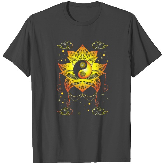 Spirituality Lotus Yin Yang Meditate T Shirts