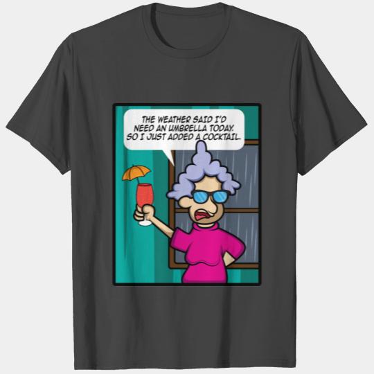 Umbrella Cocktail Newscaster Gift T Shirts