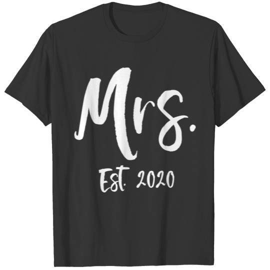 Cute Wedding Honeymoon Gifts For Her Him Mrs Est 2 T Shirts