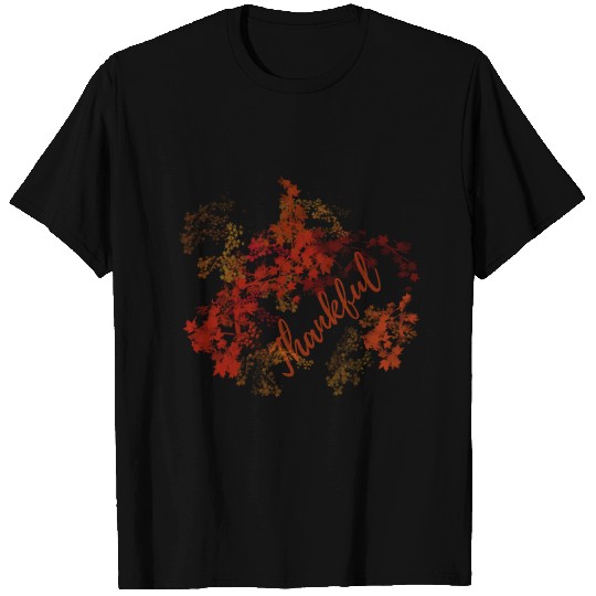 Fall Leaves Thankful T Shirts