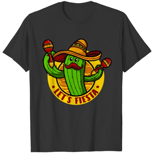 Funny Let'S Fiesta Cactus Sombrero Maracas Cinco D T-shirt