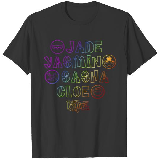 Bratz Rainbow Names Stacked T Shirts