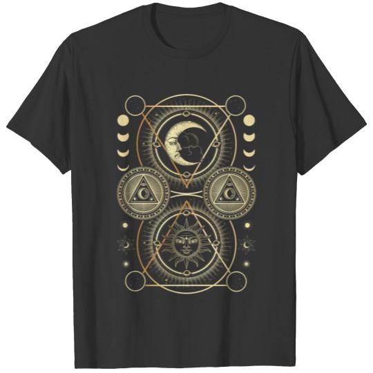 Spiritual Astrology Signs Moon Geometry Sun T Shirts