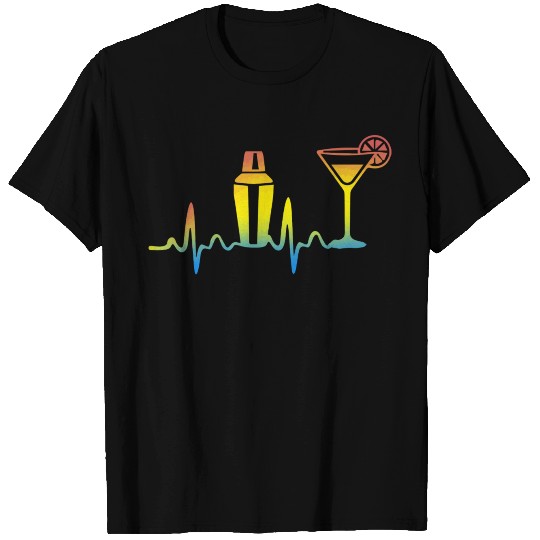 Bartender Heartbeat Funny Bartending Lover T Shirts