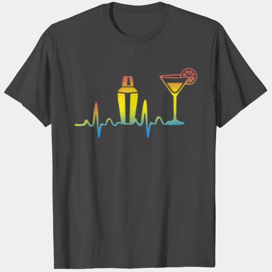 Bartender Heartbeat Funny Bartending Lover T Shirts