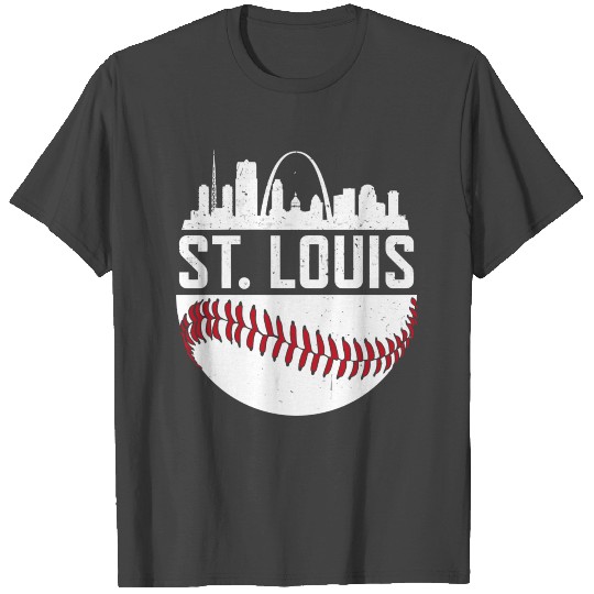 Vintage St Louis Baseball Skyline Missouri Gift T Shirts