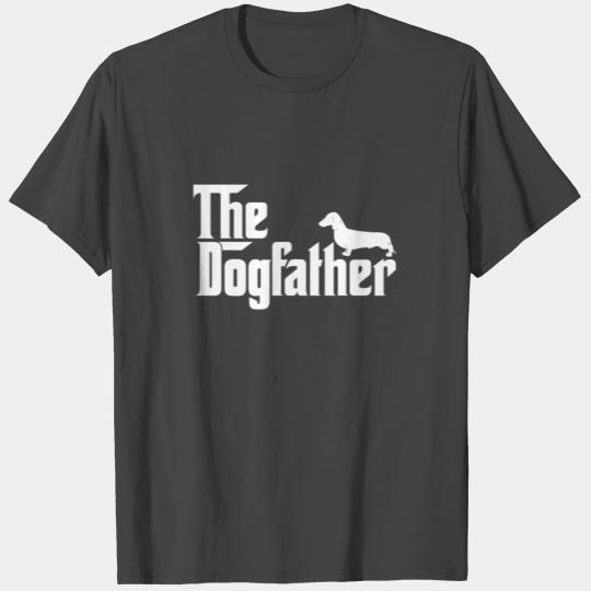 Mens The Dogfather Dachshund Funny Father Dog Lov T Shirts
