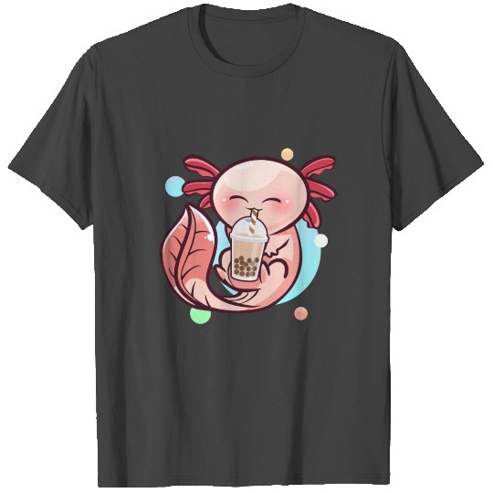 Axolotl Boba Tea Funny Bubble Tea Drinker Pet Love T Shirts