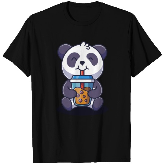 Panda Boba Tea Bubble Drinks Funny Pet Lover Humor T Shirts
