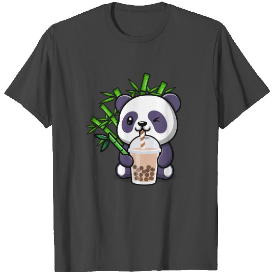 Panda Boba Tea Funny Bubble Tea Foodie Pet Lover T Shirts