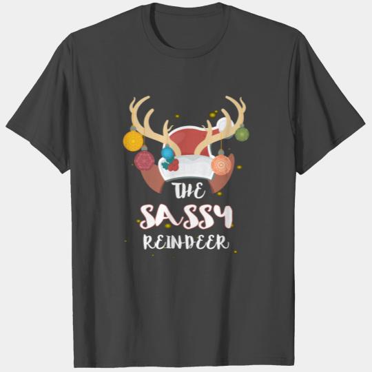 Funny Sassy Reindeer Group Matching Family Costume T Shirts