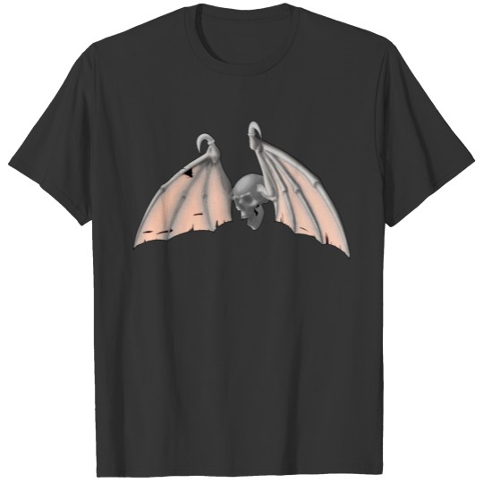 A scary flying skull T-shirt