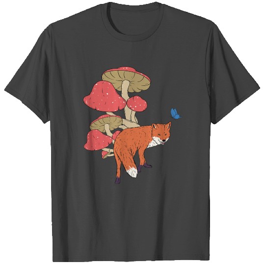 Cottagecore Fox Mushroom Animal Forest T Shirts